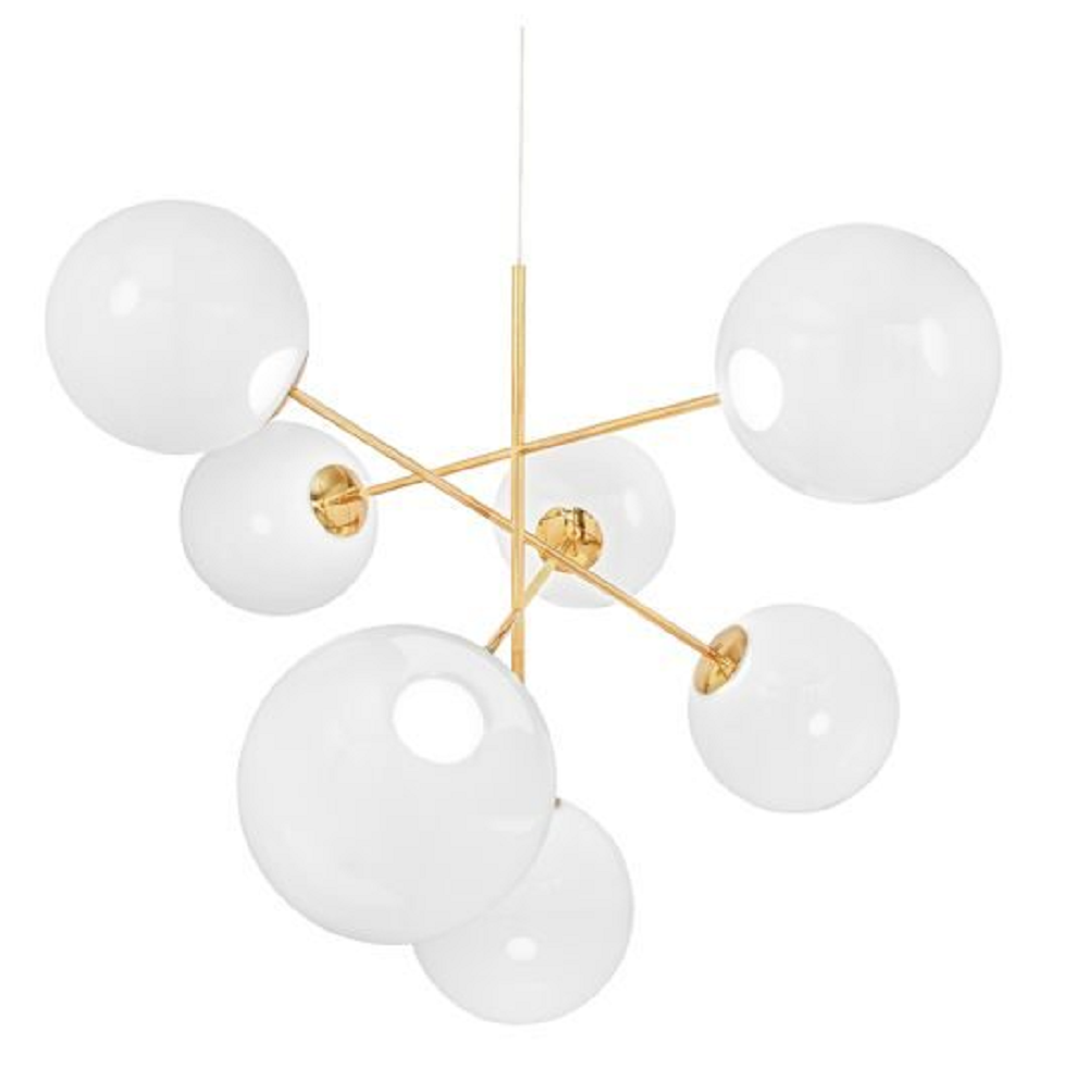 Tom Dixon Globe Chandelier Large LED - Pendelleuchte - Opal