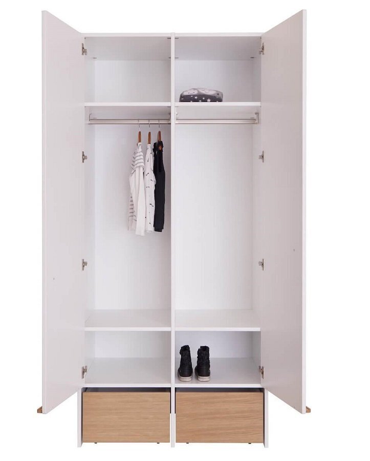 De Breuyn Kleiderschrank 2 Türen 2 Rollkästen Kasva