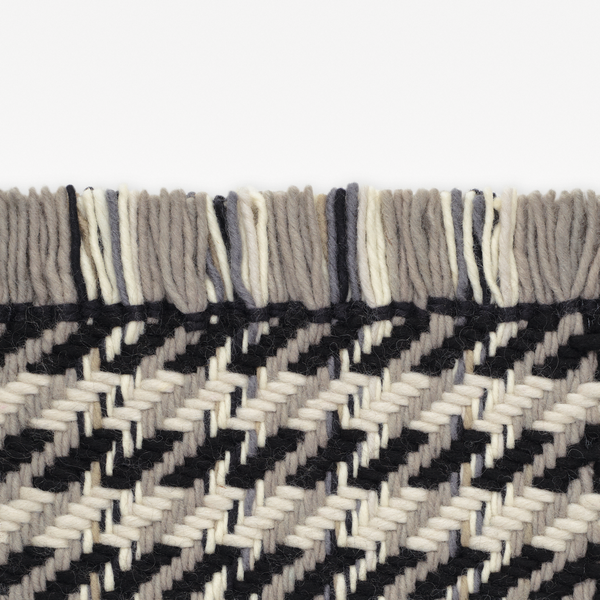 Kvadrat Dashes - Teppich - (0161 - Light Grey/Black/Creme)