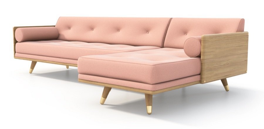 Kalon No. 5 Series Sectional Sofa - Pink