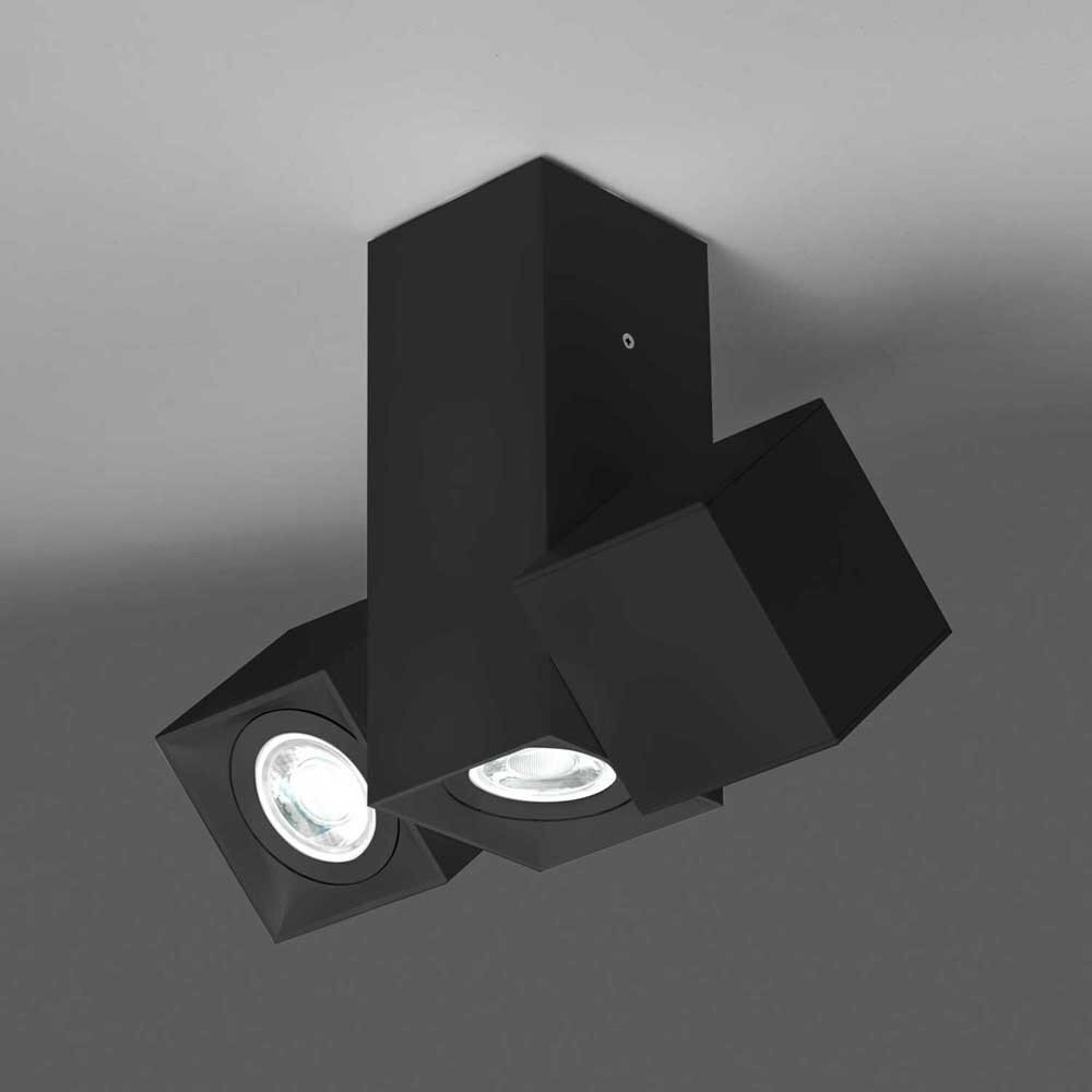 Milan Iluminacion Dau Spot 24 cm Deckenleuchte - Black satin aluminium