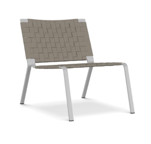 Kristalia Rest Loungestuhl - Gurte Beige - Alu