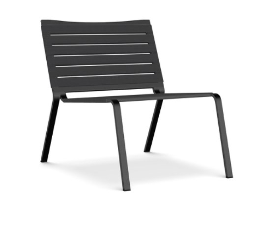 Kristalia Rest Loungestuhl - Riemen Anthrazit - Schwarz
