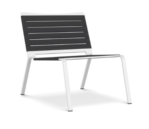 Kristalia Rest Loungestuhl - Riemen Anthrazit - Weiss