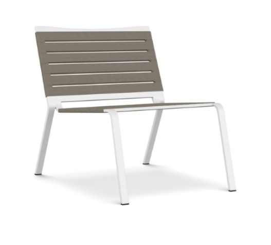 Kristalia Rest Loungestuhl - Riemen Beige - Weiss