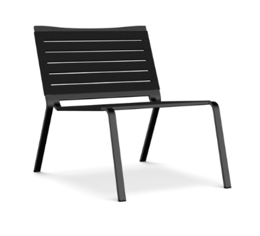 Kristalia Rest Loungestuhl - Riemen Schwarz - Schwarz