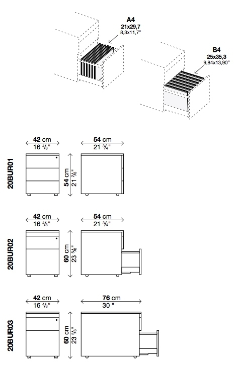 Kristalia Bureau Schubladenschrank