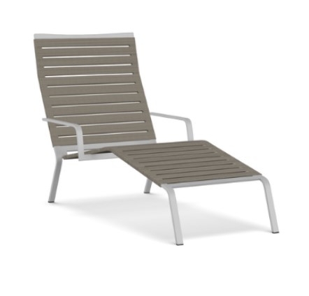 Kristalia Rest Chaiselongue - Gurte beige - Alu
