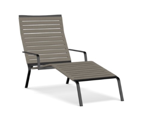 Kristalia Rest Chaiselongue - Gurte beige - Schwarz