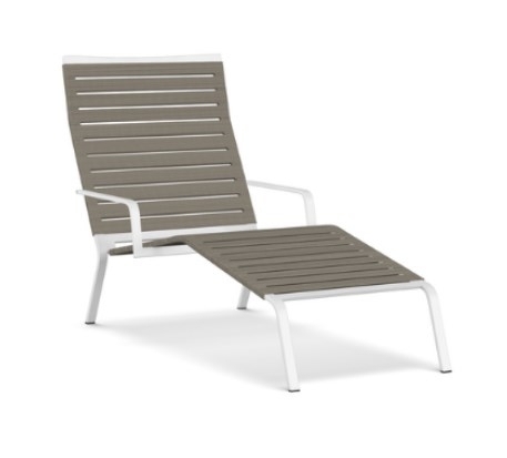 Kristalia Rest Chaiselongue - Gurte beige - Weiss
