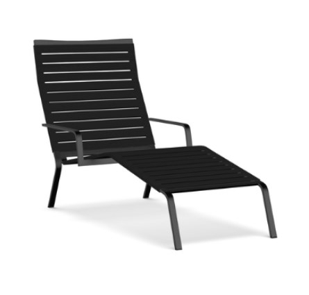 Kristalia Rest Chaiselongue - Gurte schwarz - Schwarz