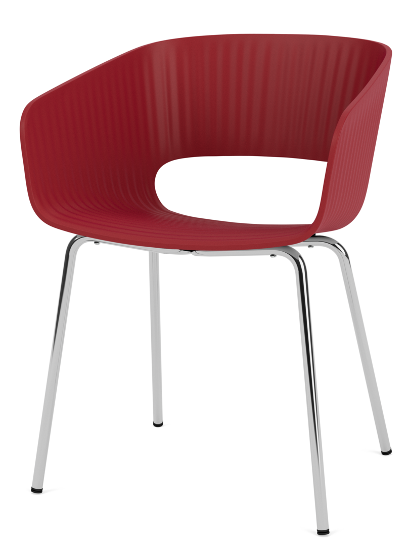 Montana-Marèe 401 Dining Stuhl-Chrom  - beetroot