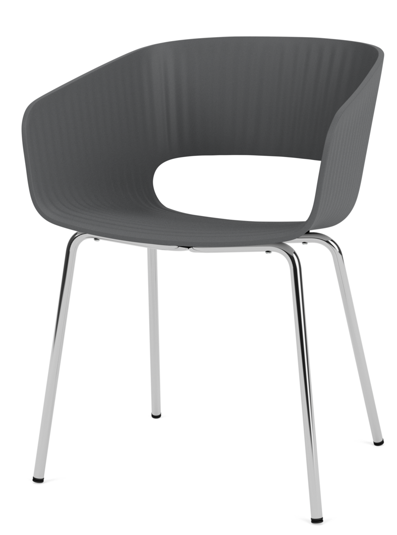 Montana-Marèe 401 Dining Stuhl-Chrom  - anthracite