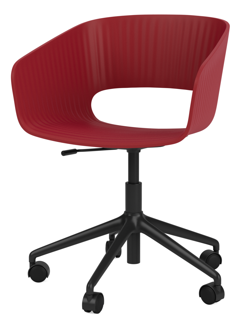 Montana-Marée 405-Bürostuhl mit Rollen-lackiert - beetroot