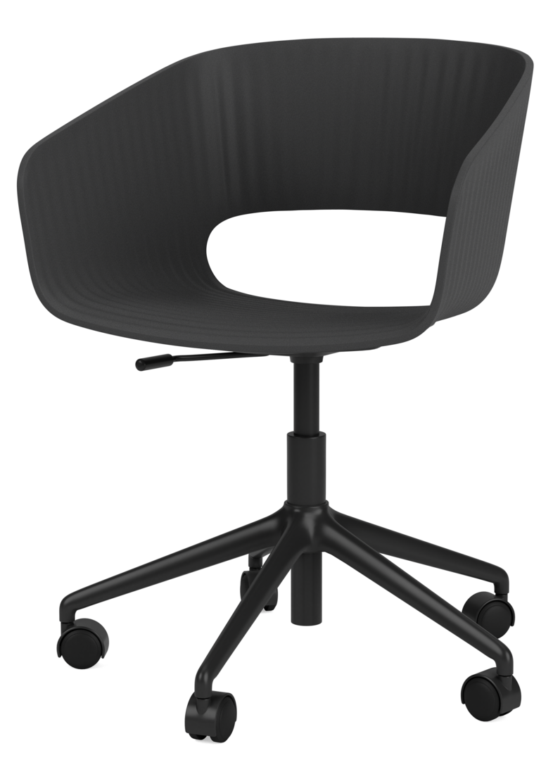 Montana-Marée 405-Bürostuhl mit Rollen-lackiert - black