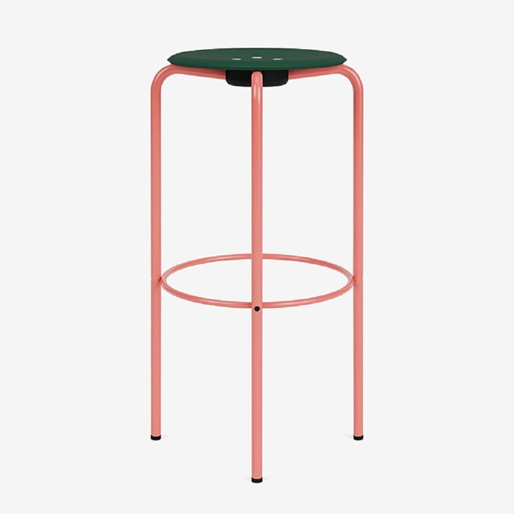 Montana-Kevi 2052-Barhocker pulverbeschichtet - rhubarb