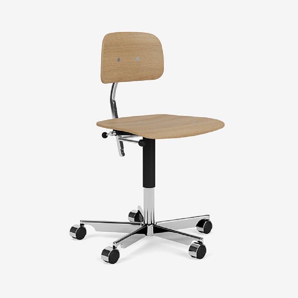 Montana KEVI 2533 mit gepolsterter Sitz-Ungepolstert-Aluminium 45P-Furnier Oak 300-Ohne polsterung