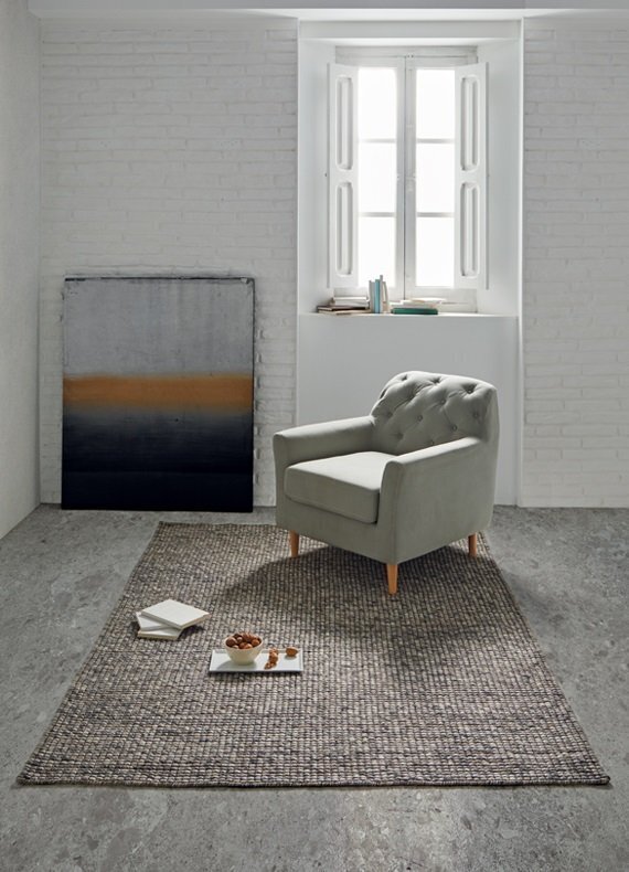 Kuatro Noir Steel Grey Rug