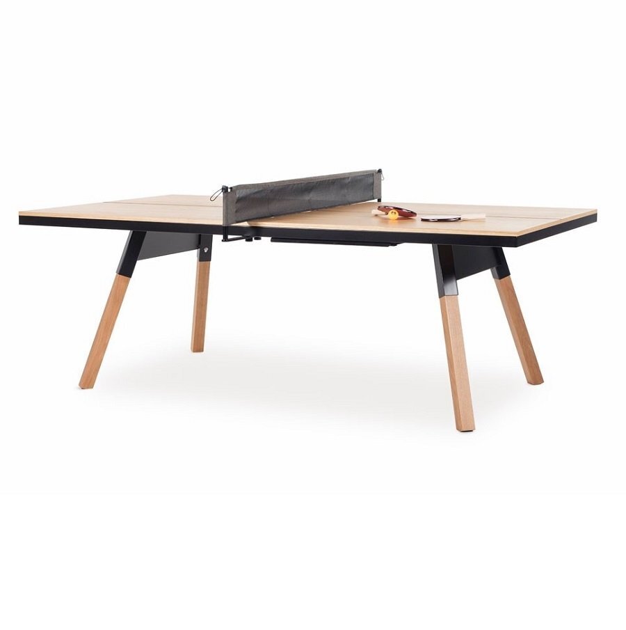 RS Barcelona You and Me 220 Ping-Pong Table - Oak_Black