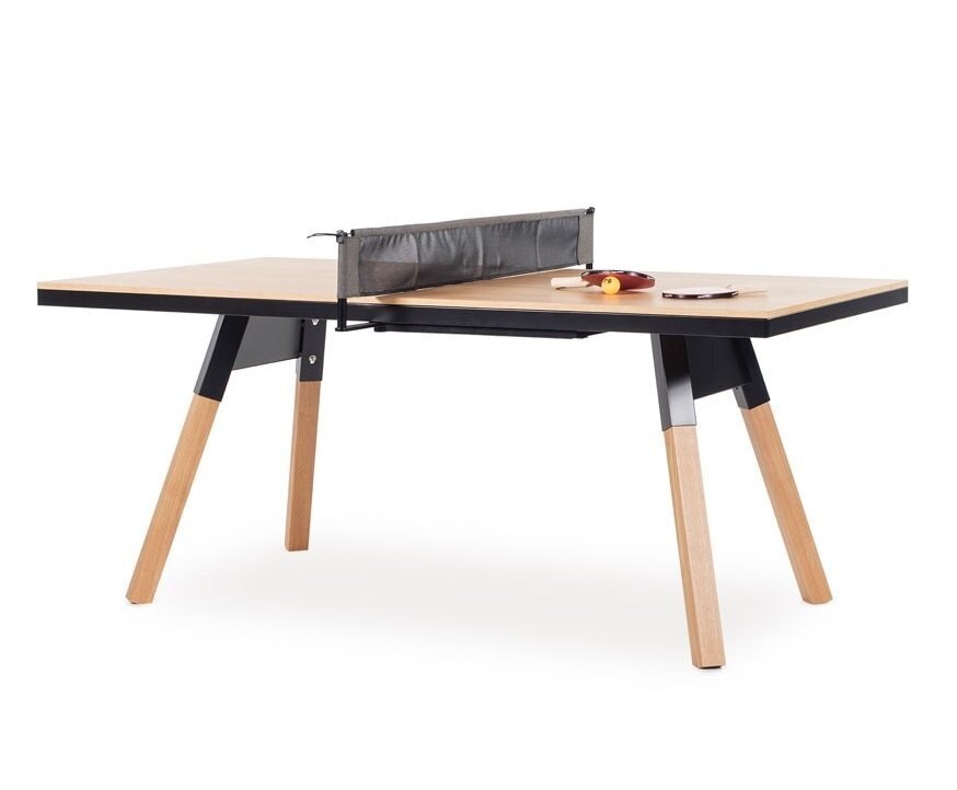 RS Barcelona You and Me 180 Ping-Pong Table - Oak_Black