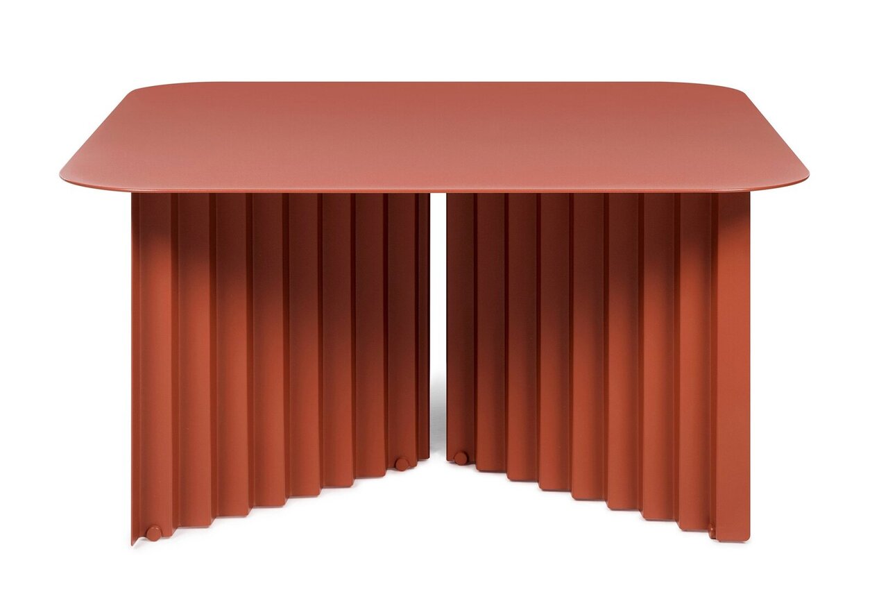 RS Barcelona Plec Rectangular Occasional Table Medium - Couchtisch 70x35,6x60 cm - Stahl - Terrakotta