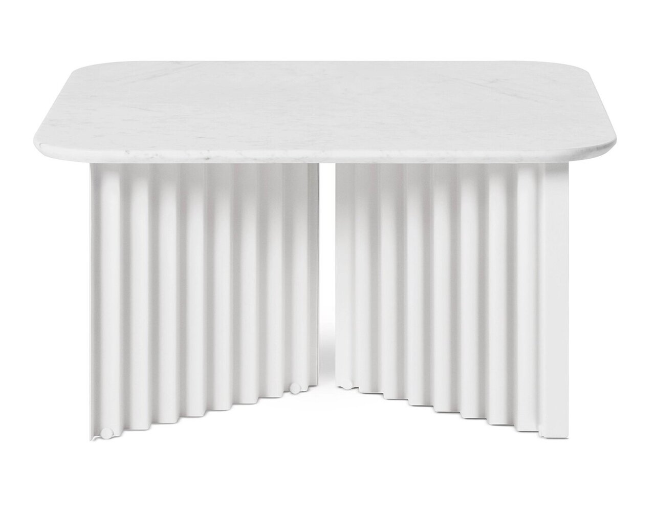 RS Barcelona Plec Rectangular Occasional Table Medium - Couchtisch 70x35,6x60 cm - Mamor - Weiß Carrara
