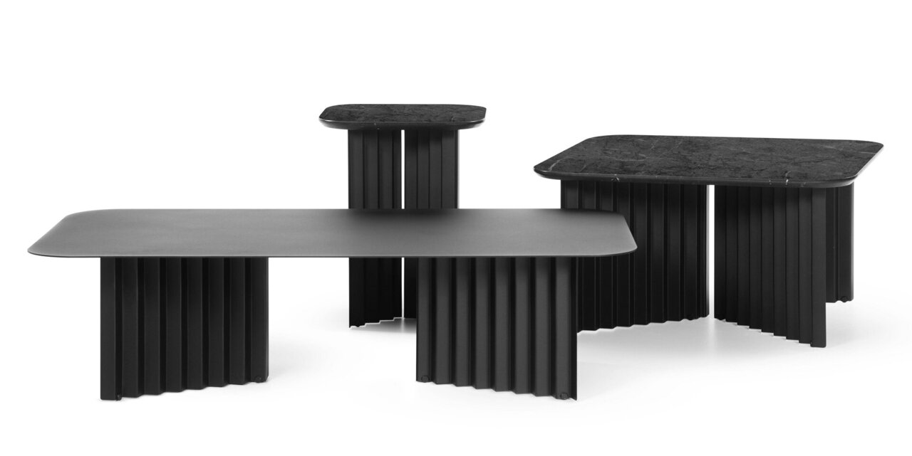 RS Barcelona Plec Rectangular Occasional Table Medium - Couchtisch 70x35,6x60 cm - Stahl - Weiß