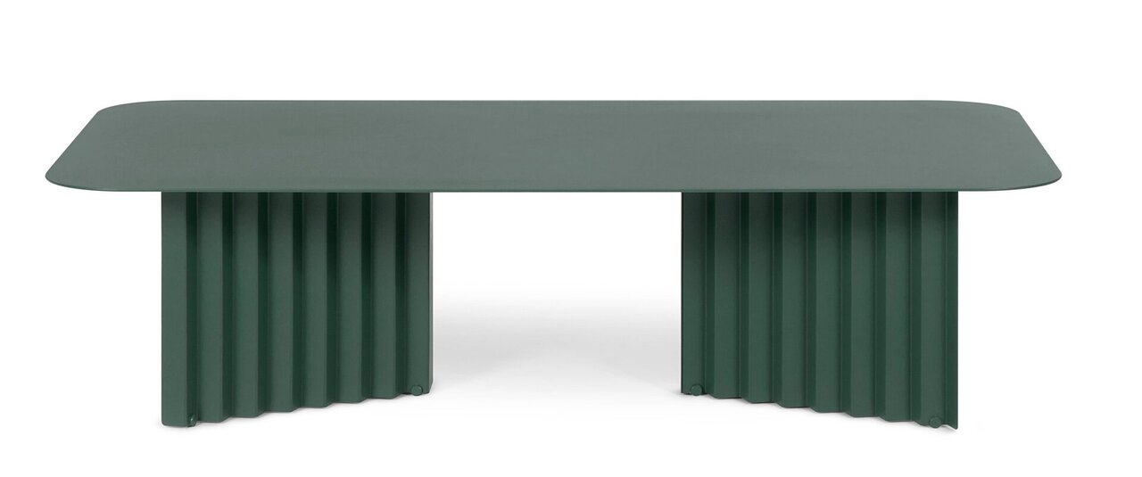 RS Barcelona Plec Rectangular Occasional Table Large - Couchtisch 115x30x60 cm - Stahl - Grün