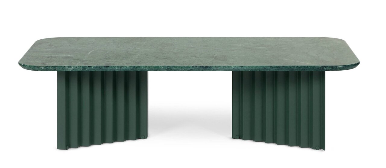 RS Barcelona Plec Rectangular Occasional Table Large - Couchtisch 115x30x60 cm - Mamor - Grün Aver