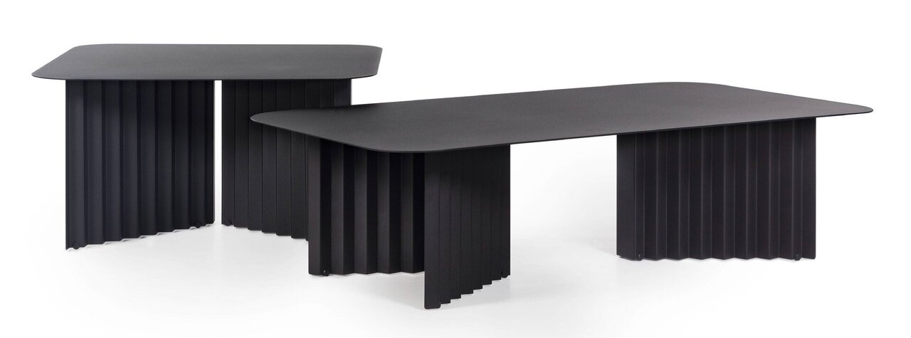 RS Barcelona Plec Rectangular Occasional Table Large - Couchtisch 115x30x60 cm - Stahl - Schwarz