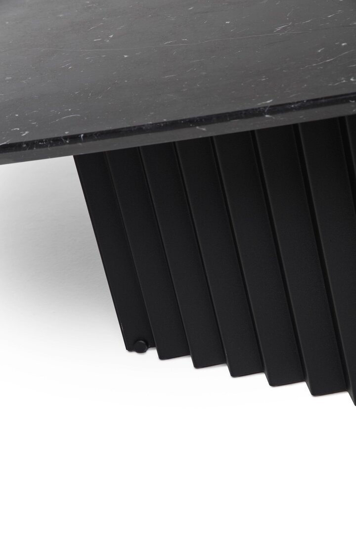 RS Barcelona Plec Rectangular Occasional Table Large - Couchtisch 115x30x60 cm - Mamor - Schwarz Marquina