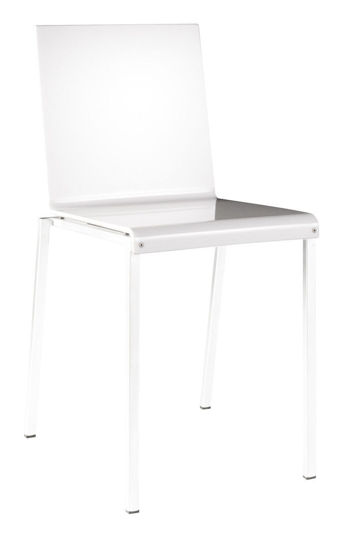 Zeus Bianca Stuhl - Farbe glänzend - monochrom - Weiss