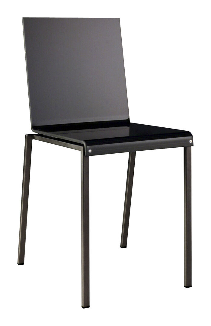 Zeus Bianca Stuhl - Farbe glänzend - monochrom - Schwarz