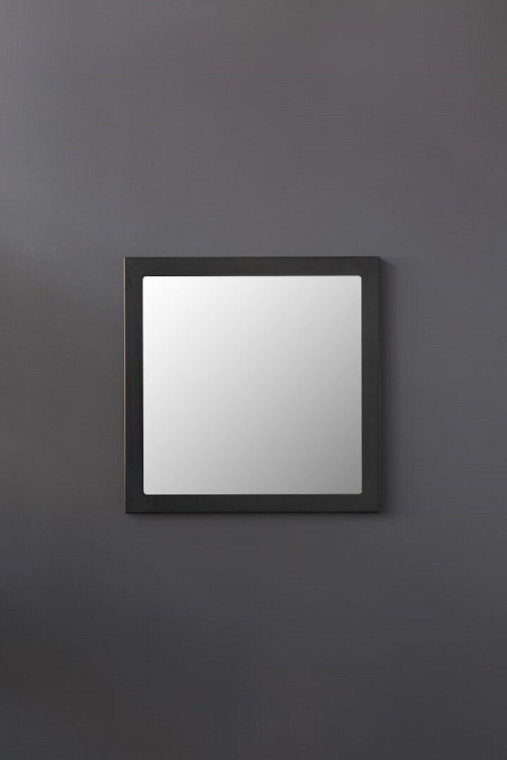 Zeus Little Frame Spiegel 90 x 90 cm - Schwarz phosphatiert