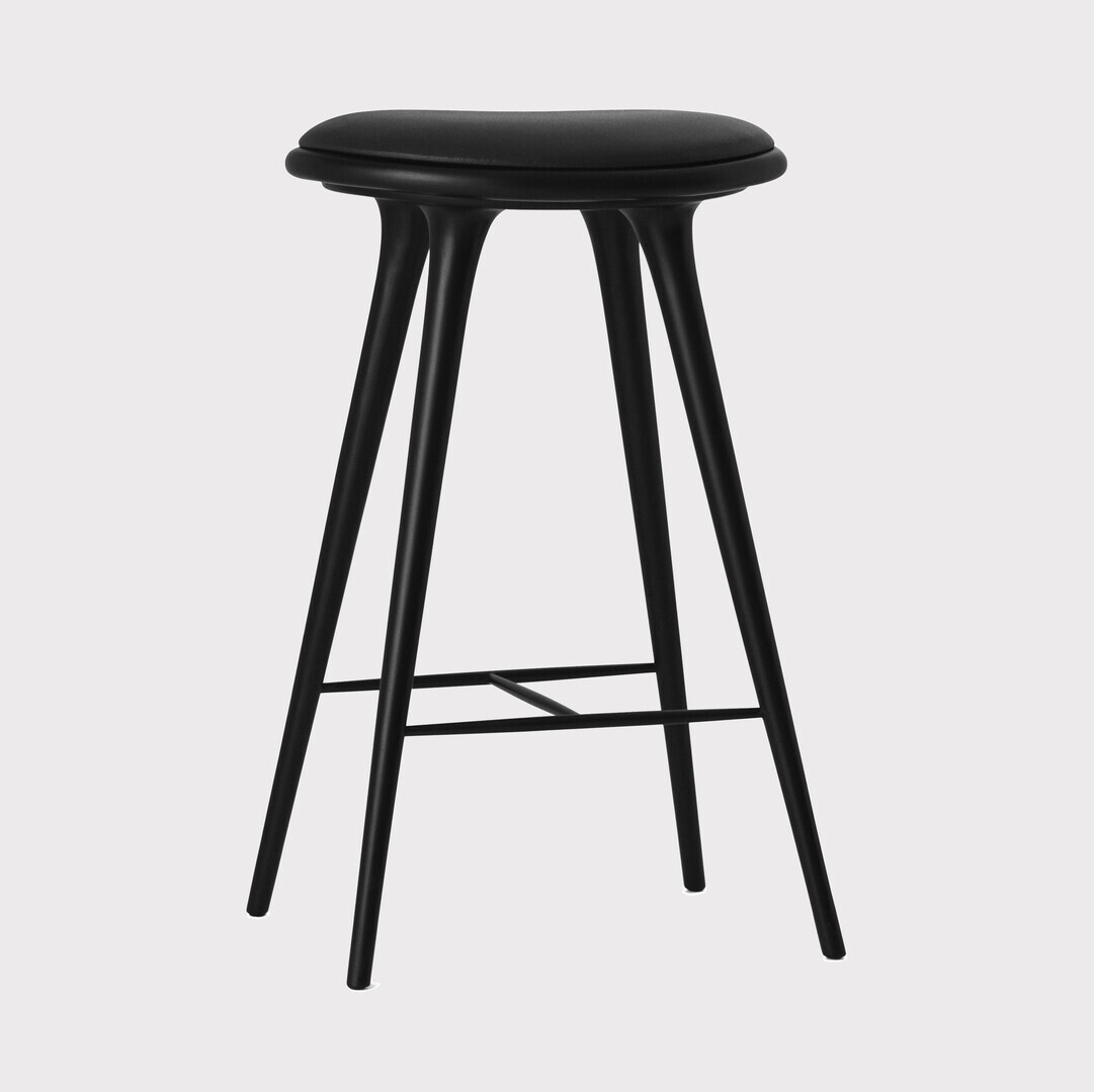 Mater High Stool 74 cm - Black stained beechwood