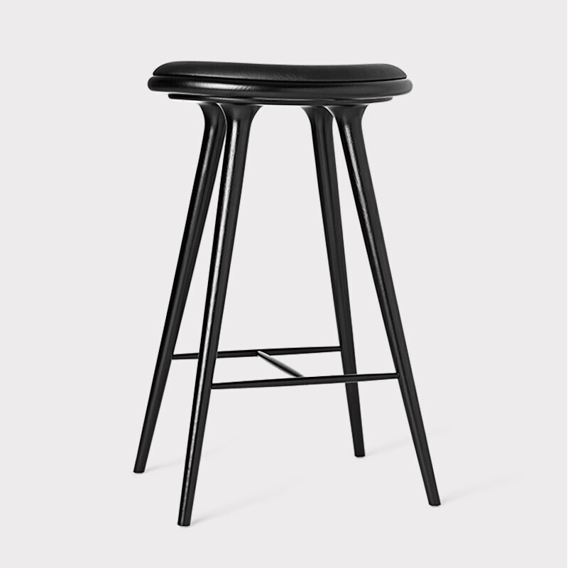 Mater High Stool 74 cm - Black stained oak