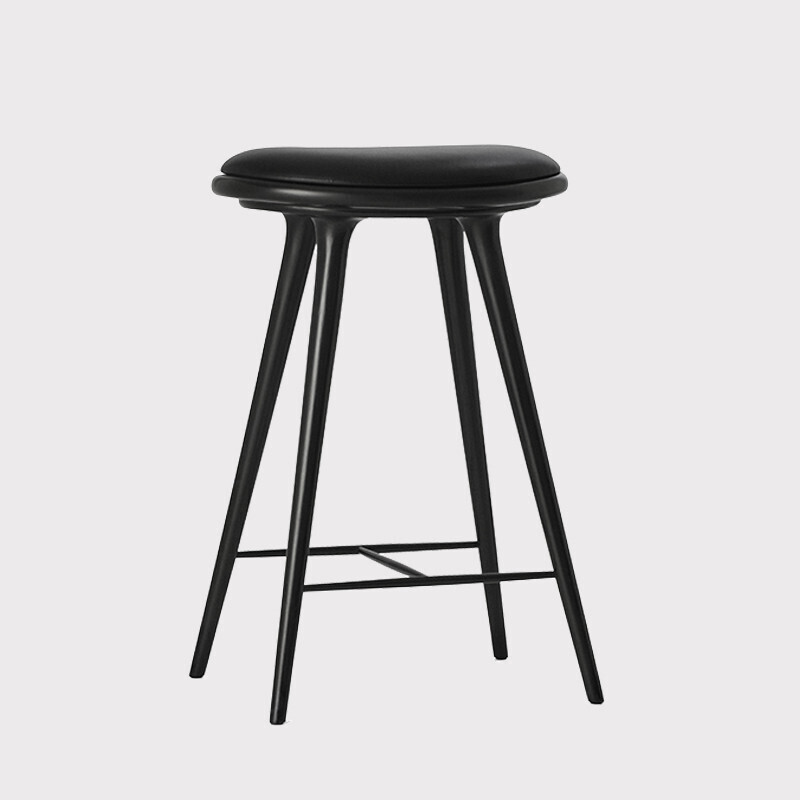 Mater High Stool 69 cm - Black stained beechwood