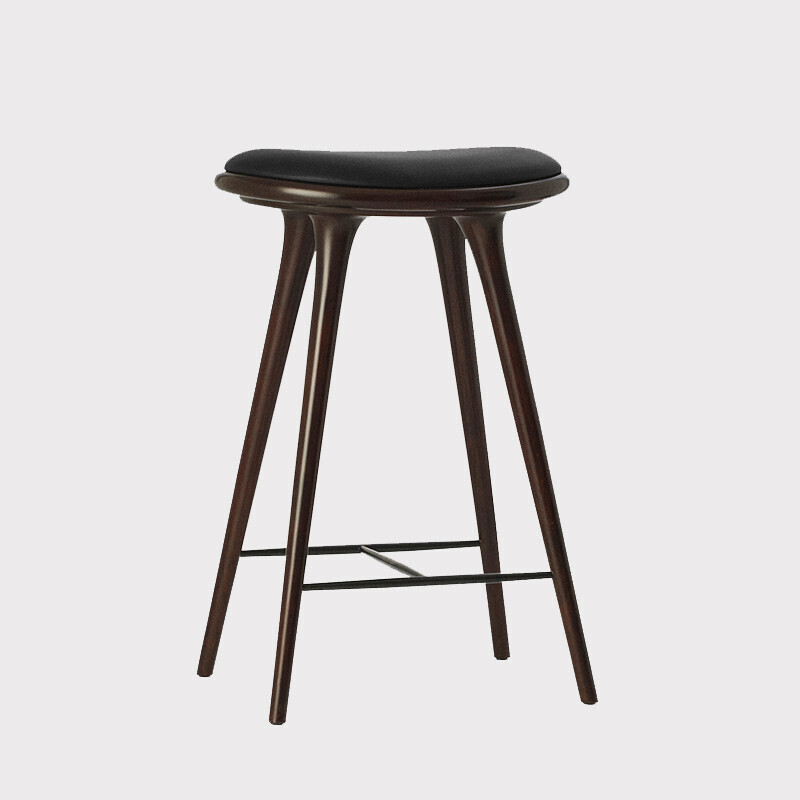 Mater High Stool 69 cm - Dark stained beechwood