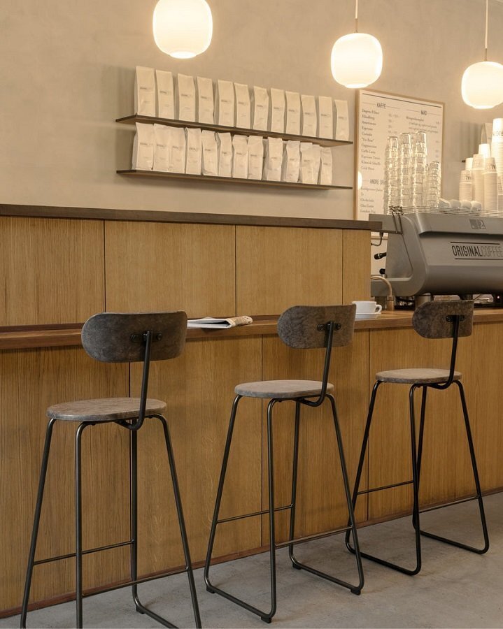 MATER EARTH STOOL BACKREST - COFFEE WASTE DARK