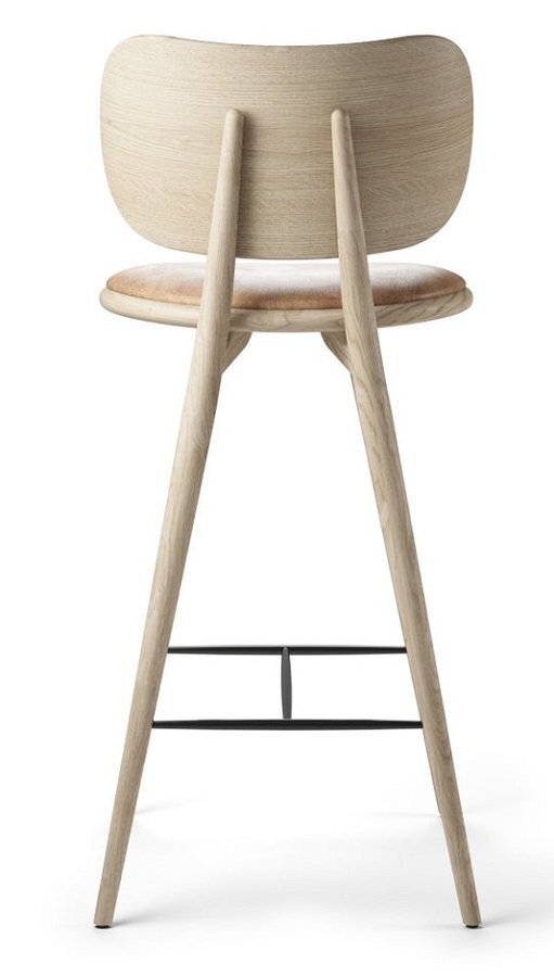 MATER HIGH STOOL BACKREST | NATURAL MATT LACQURED OAK | 69 CM