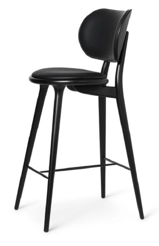 MATER HIGH STOOL BACKREST | BLACK BEECH | 69 CM