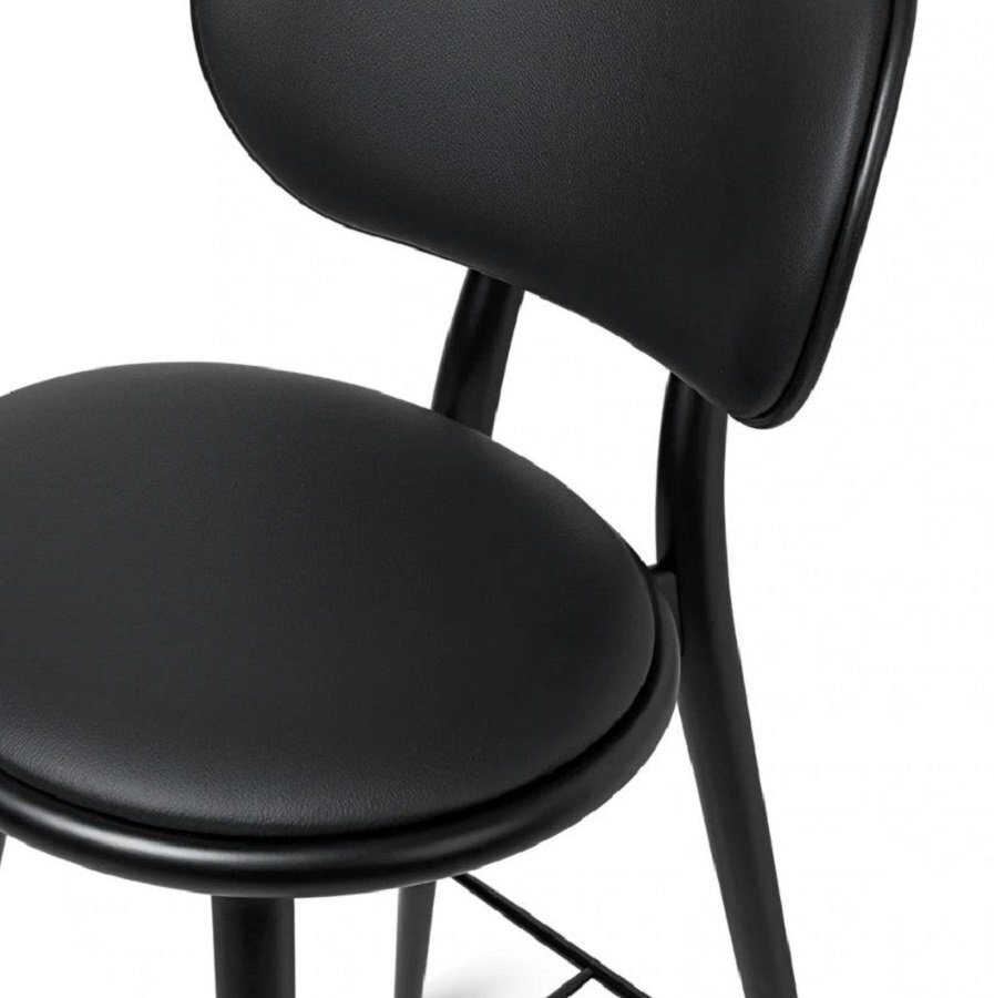 MATER HIGH STOOL BACKREST | BLACK BEECH | 69 CM