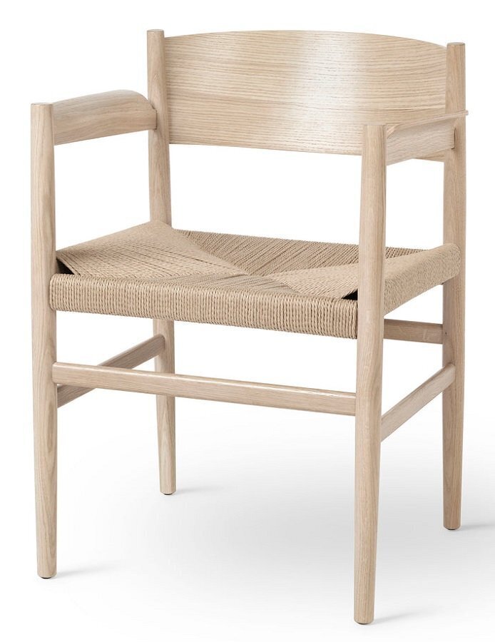 MATER NESTOR ARMCHAIR | MATT LACQUERED OAK | NATURAL PAPER CORD SEAT