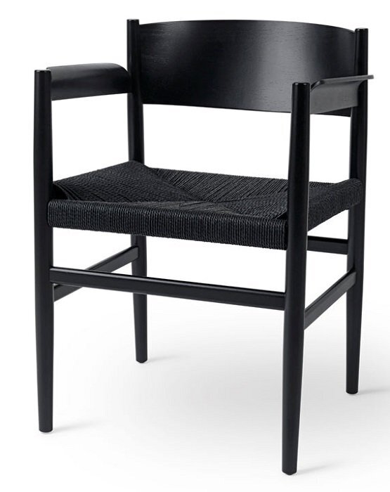 MATER NESTOR ARMCHAIR | BLACK BEECH | BLACK PAPER CORD SEAT