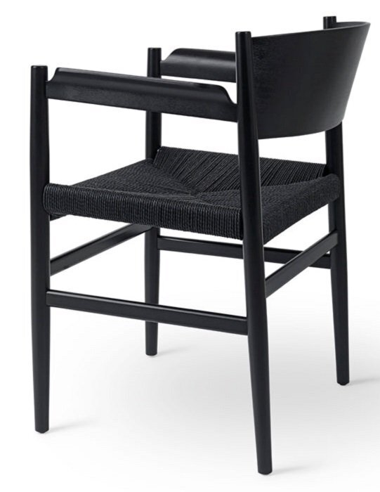 MATER NESTOR ARMCHAIR | BLACK BEECH | BLACK PAPER CORD SEAT