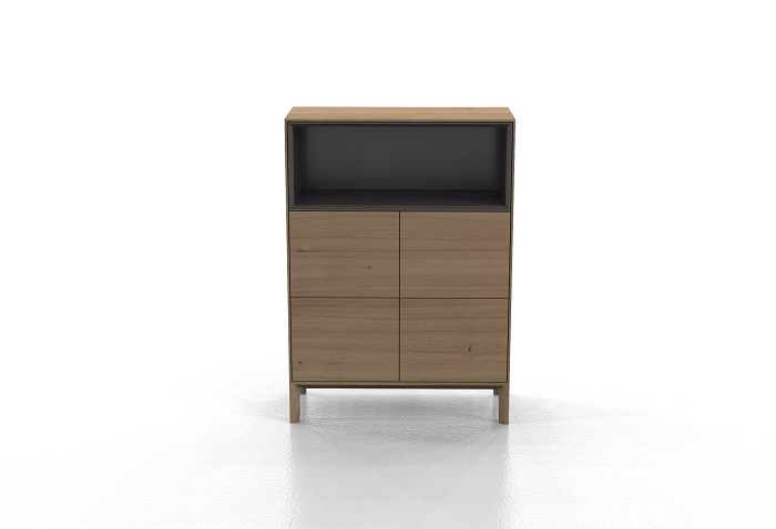 Woak Highboard Raba - walnut