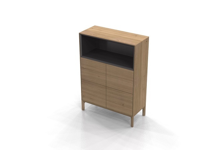 Woak Highboard Raba - walnut