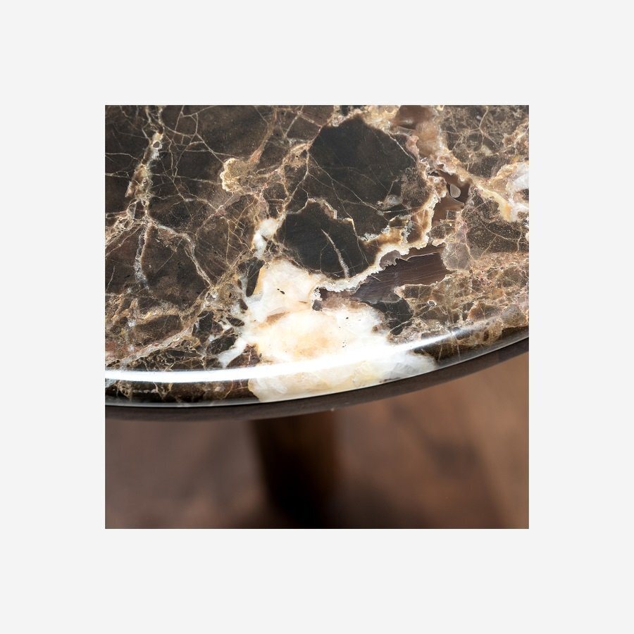 Woak Ninas Side Table - Walnut - Emperador