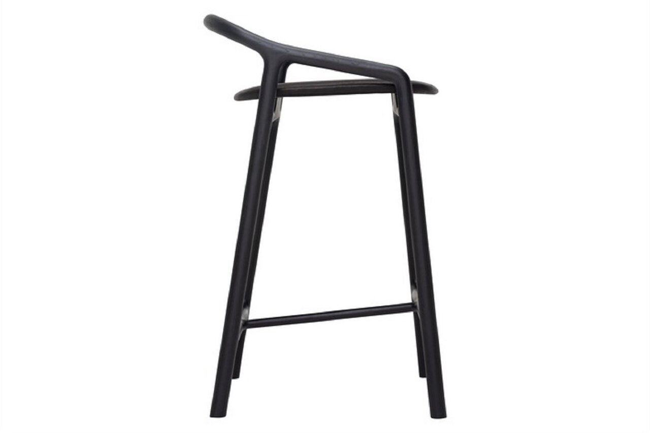 Woak Brioni Bar Stool-niedriger Barhocker - Beech Black