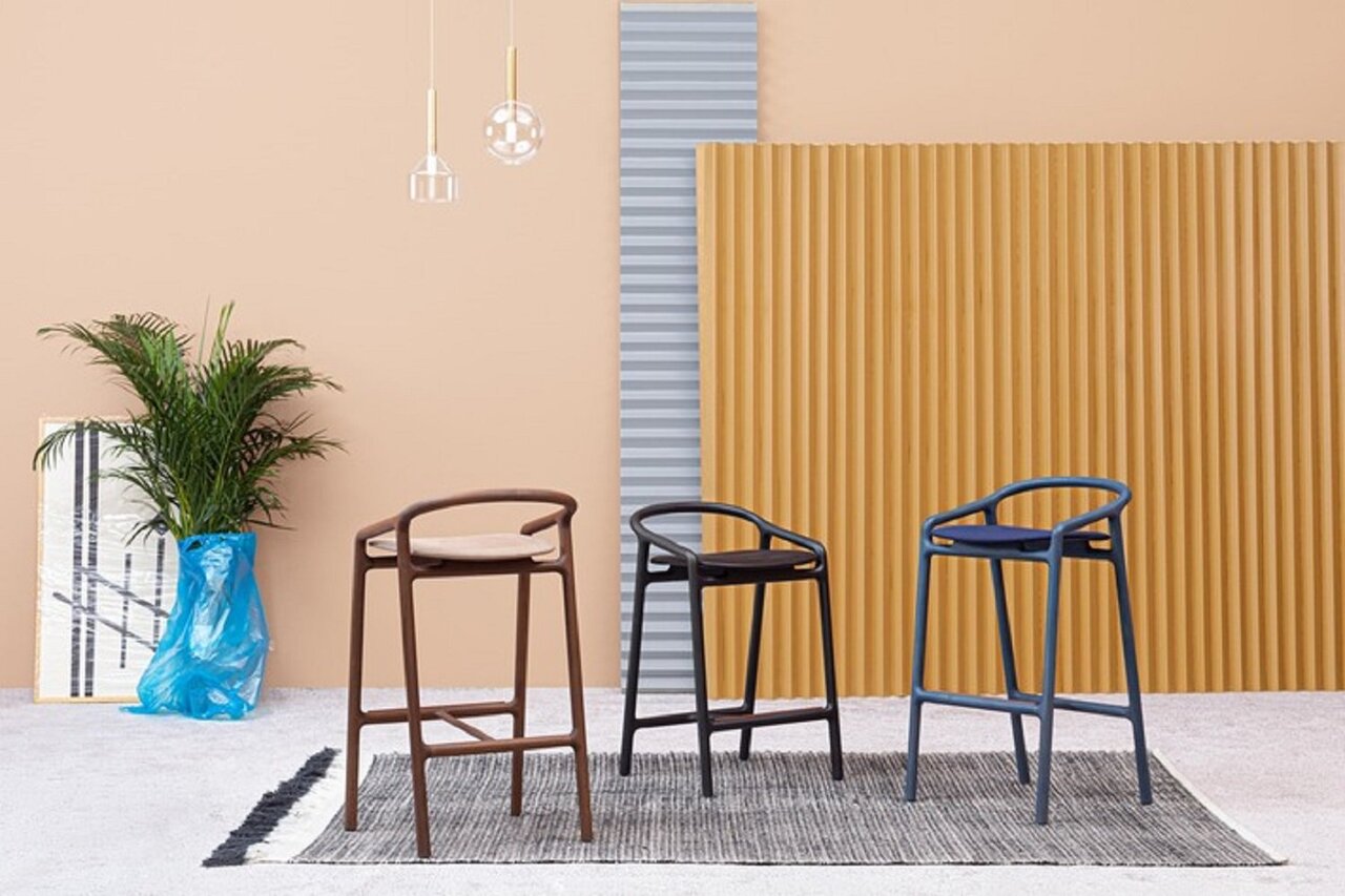 Woak Brioni Bar Stool-hoher Barhocker